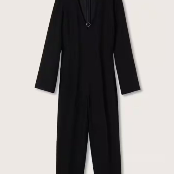 NWT MANGO Fluid Jumpsuit with Metal Ring- size Small - Picture 2 of 7